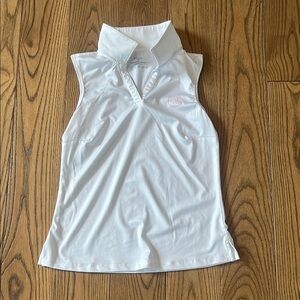 Willit White Sleeveless Polo Shirt